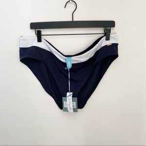 Panache Swim Catarina Swim Bottoms Navy White NWT XXL